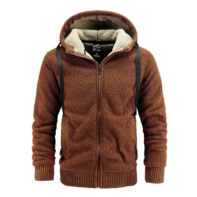 Basic Fashion Men's Polyester Long Sleeves Zipper Closure Solid Pattern Jacket