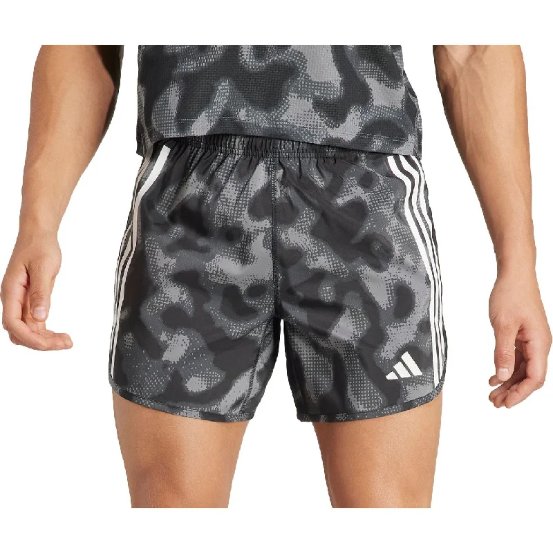 Classic Casual adidas Own The Run 3 Stripes 5 Inch Mens Running Shorts - Grey