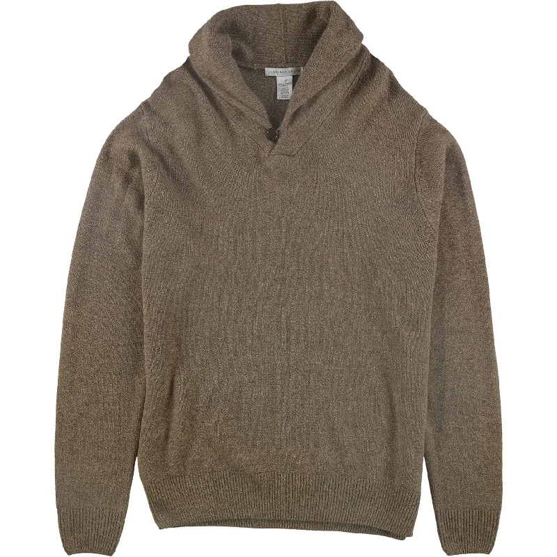 Casual Denim Geoffrey Beene Mens Ribbed Pullover Sweater, Brown, Large