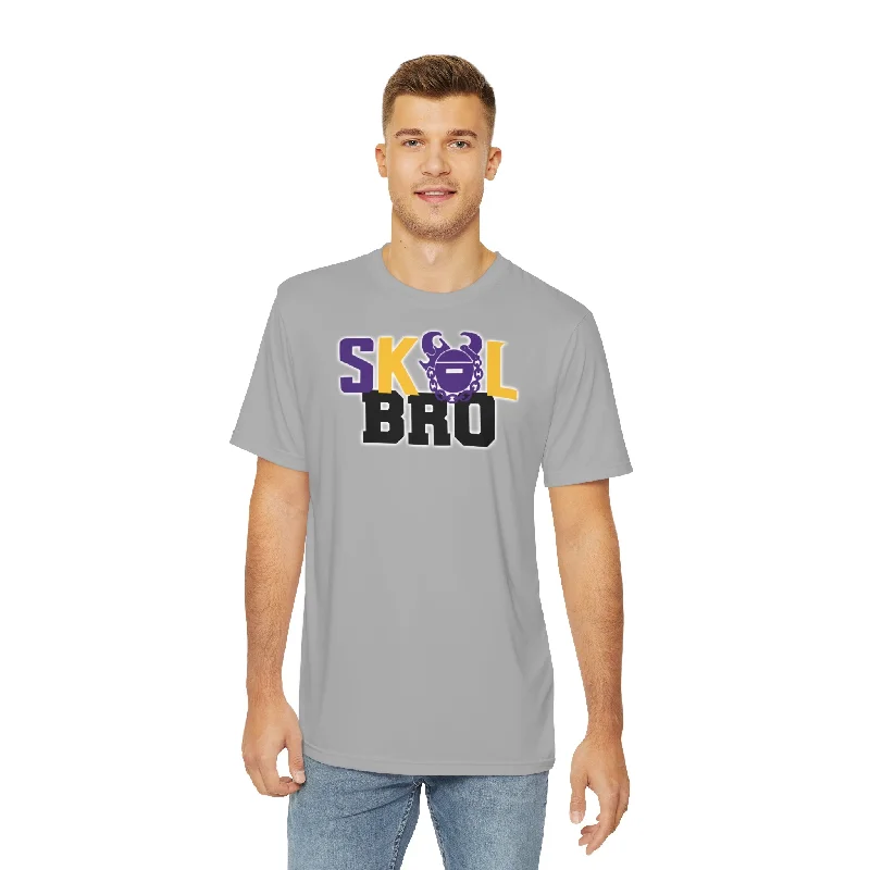 Minimalist Style Men's Polyester Tee - Light Grey - BRO!