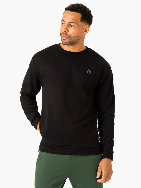 Active Comfort Heritage Crew Neck - Black