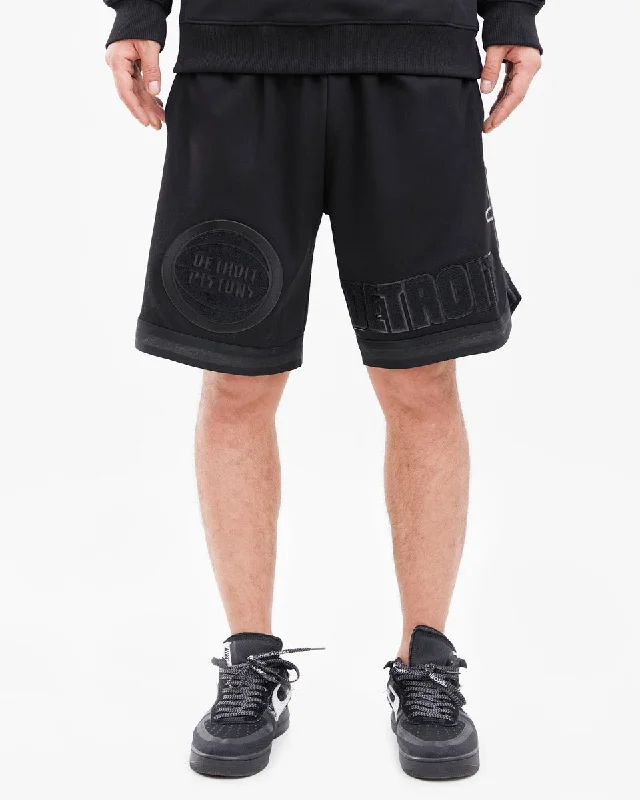 Casual Denim NBA DETROIT PISTONS TRIPLE BLACK MEN'S SHORT (TRIPLE BLACK)