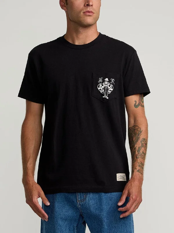 Relaxed Denim Invisible Man Pocket T-Shirt
