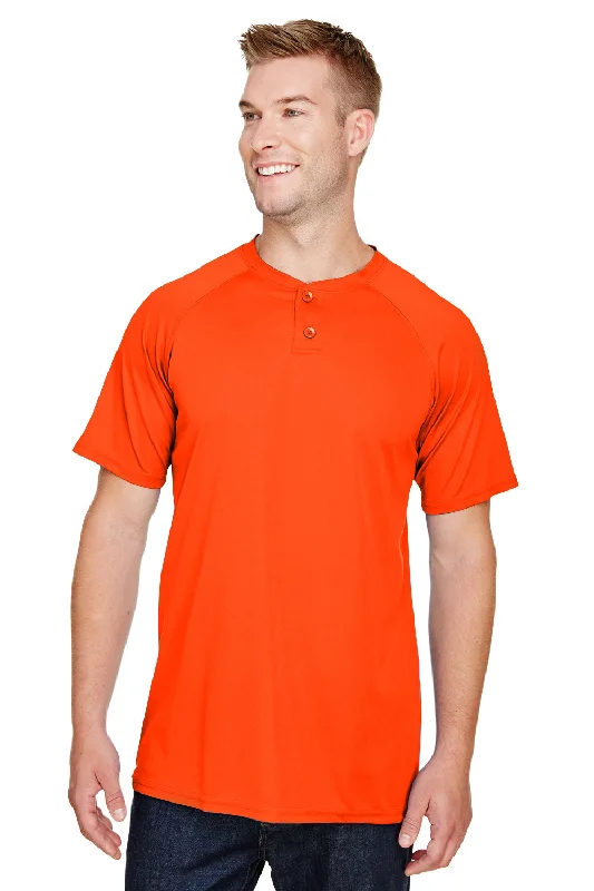Casual Denim Augusta Sportswear Mens Attain 2 Moisture Wicking Button Short Sleeve Baseball Jersey - Orange Casual Denim Augusta Sportswear Mens Attain 2 Moisture Wicking Button Short Sleeve Baseball Jersey - Orange