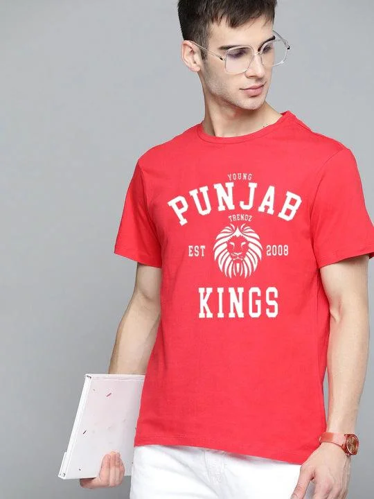 Comfy Jackets Half Sleeve Mens Punjab IPL T-Shirts