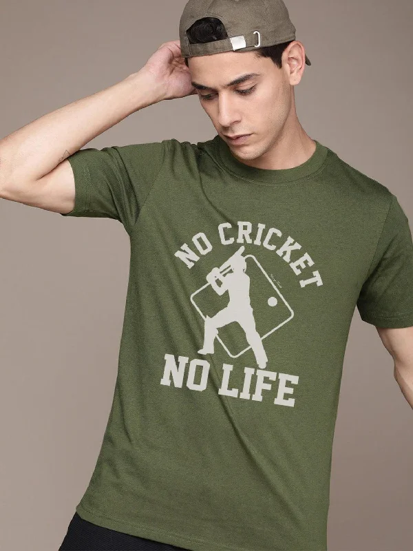 Cozy Sweatshirts Mens Halfsleeve cricket printed t-shirt