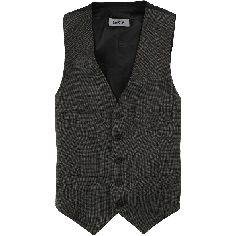 Stylish Looks Kenneth Cole Mens Sleek Five Button Vest, Brown, 36 Short