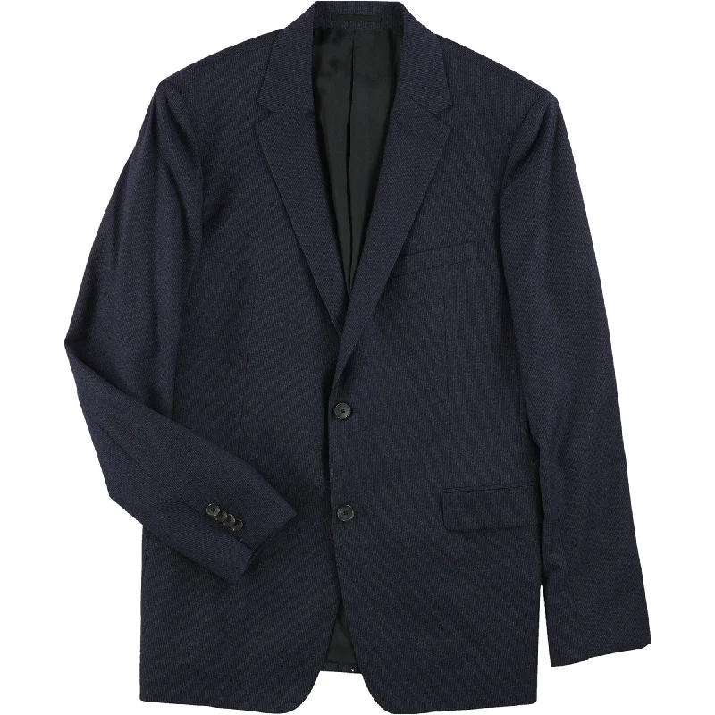 Theory Mens Pinstripe Two Button Blazer Jacket, Blue, 44 Regular