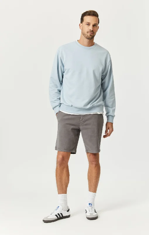 JACOB CROP SHORTS IN SILENT STORM LUXE TWILL