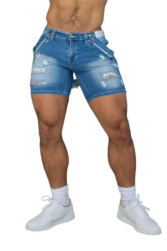 Premium Fabric HOMAR SKY BLUE Short with RIPS