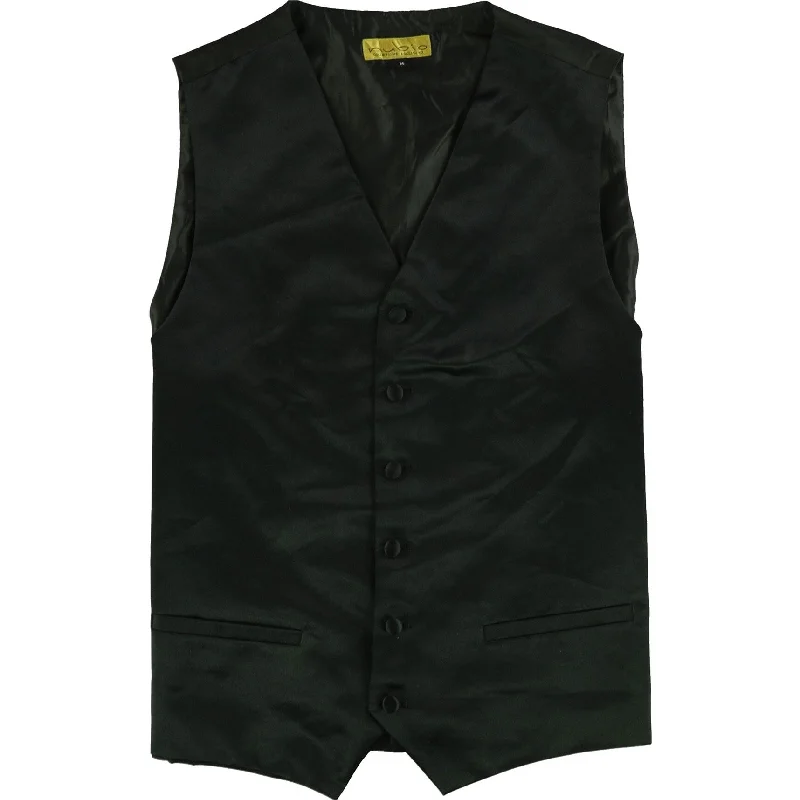 Nubio Mens Tux Six Button Vest, Black, Medium