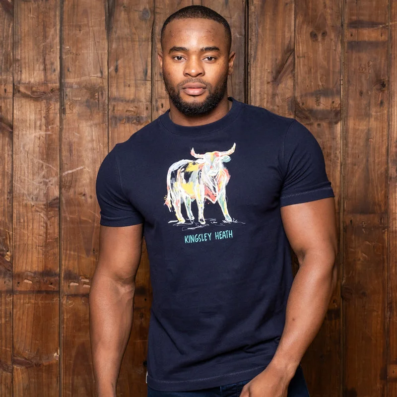 Casual Essentials Pop Art Bull Crew Tee Midnight