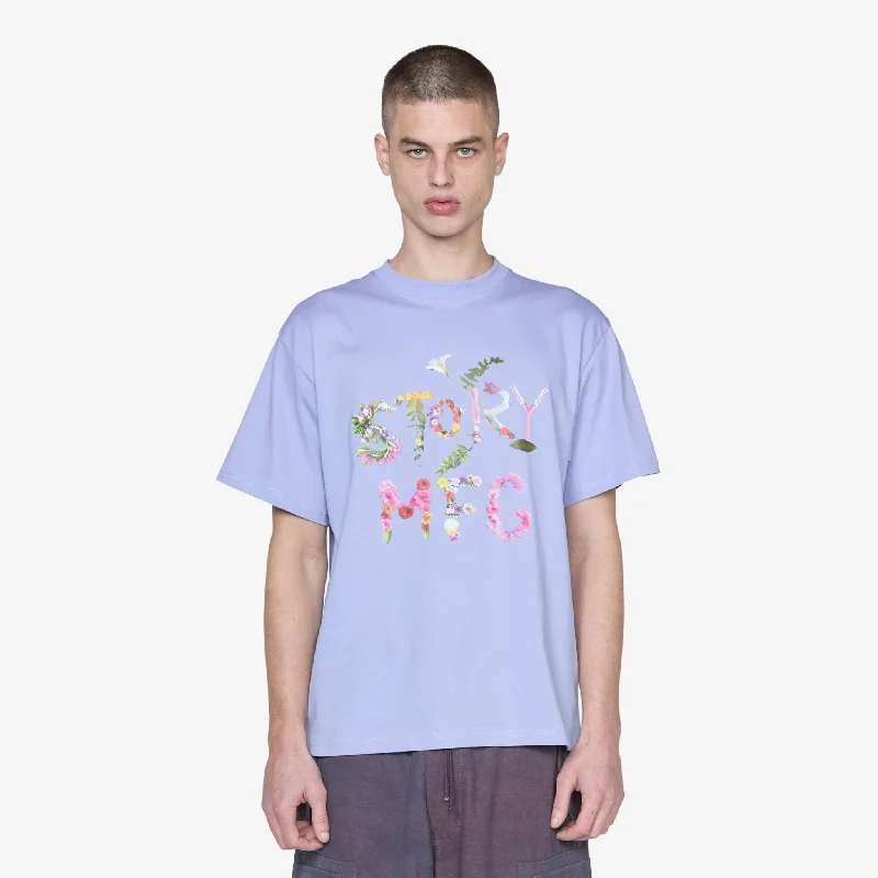 Relaxed Pants Grateful Short Sleeve T-Shirt Purple Flora
