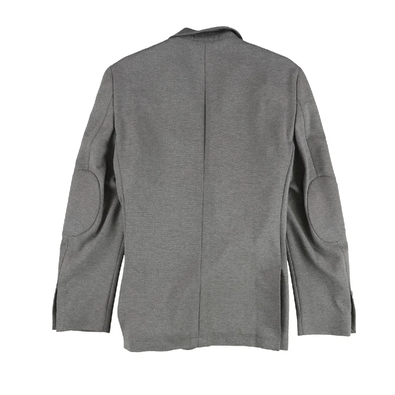 Soft T-Shirts bar III Mens Knit Two Button Blazer Jacket, Grey, 36 Short