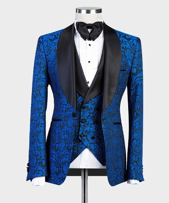 Blue Floral Tuxedo