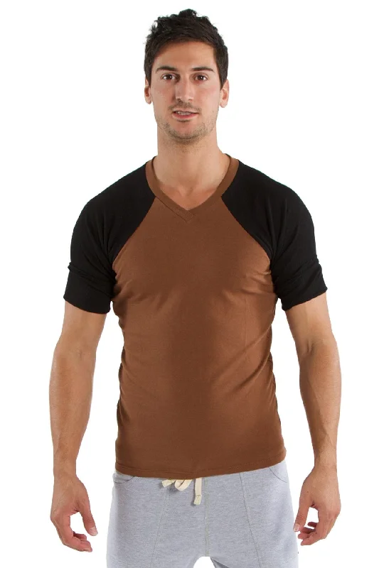 Comfy Jackets Raglan Virtual Crew Neck (Chocolate w/Black)