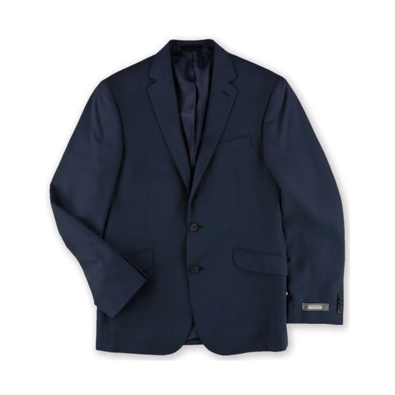 Smart Wear Kenneth Cole Mens Pin Stripe Two Button Blazer Jacket, Blue, 38 Short