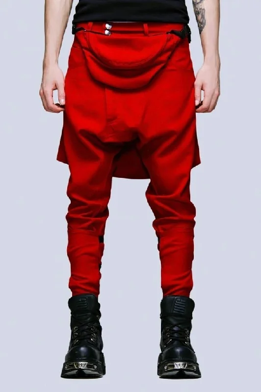 Clip Pants Block Red - Unisex