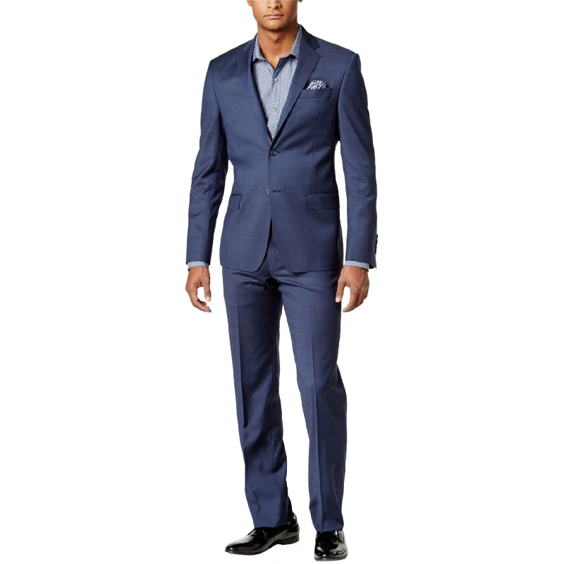 DKNY Mens Tow Piece Formal Tuxedo, Blue, 40 Regular / 33W x 37L