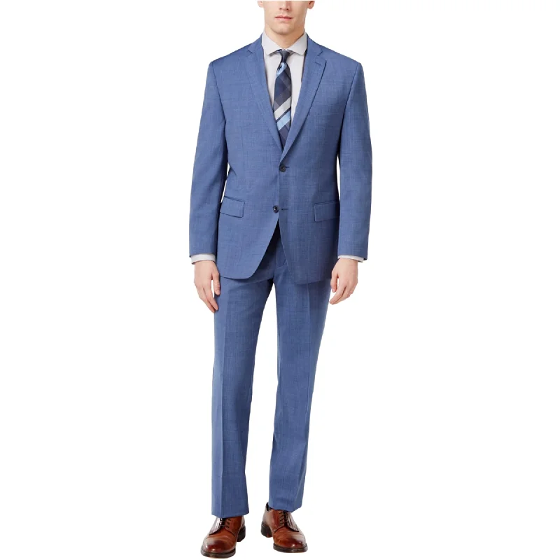 Michael Kors Mens Pindot Formal Tuxedo, Blue, 44 Regular / 37W x 37L