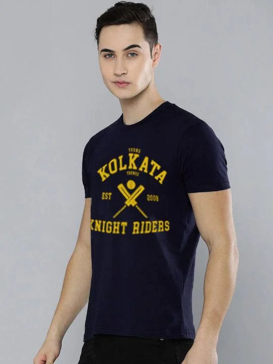 Effortless Style Half Sleeve Mens Kolkata IPL T-Shirts