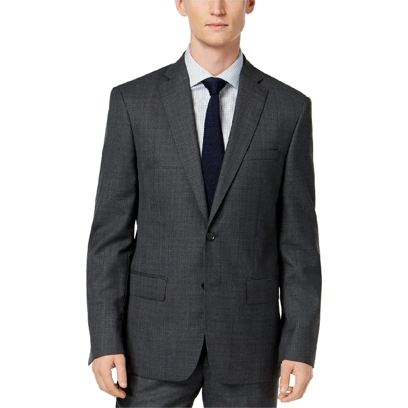 Dkny Mens Plaid Two Button Blazer Jacket