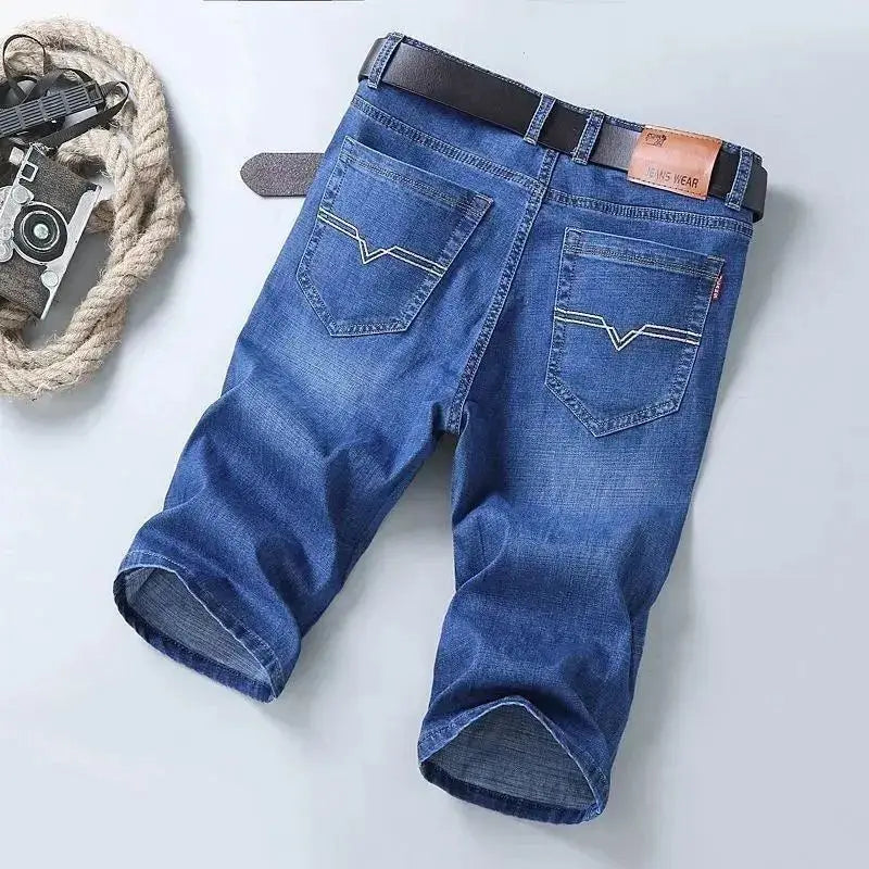 Comfy Jackets Summer Men Short Denim Jeans Thin Knee Length New Casual Cool Pants Short Elastic Daily High Quality Trousers New Arrivals