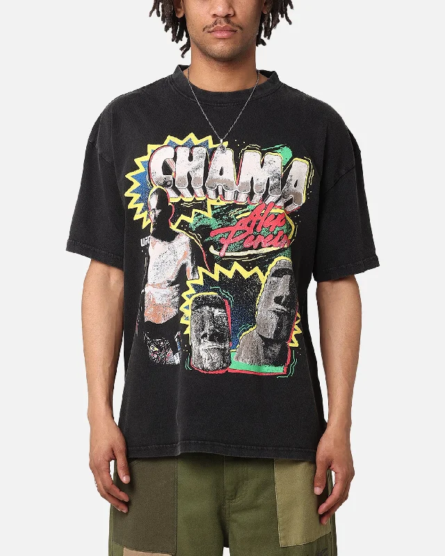 Laid-Back Style UFC By Culture Kings Alex Pereira Chama Vintage T-Shirt Black Acidwash