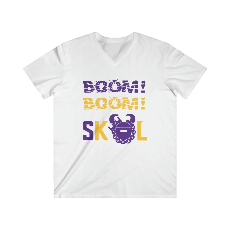 Casual Chic Men's Fitted V-Neck Short Sleeve - BOOM! BOOM!