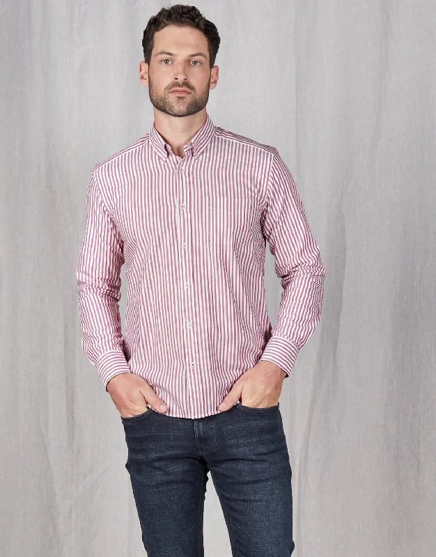 Comfortable Outfits Ohope Red & White Stripe Shirt