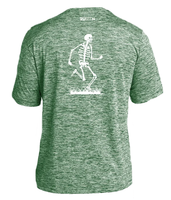 Sporty Chic Men's Reflective Short Sleeve Shirt - Skeleton