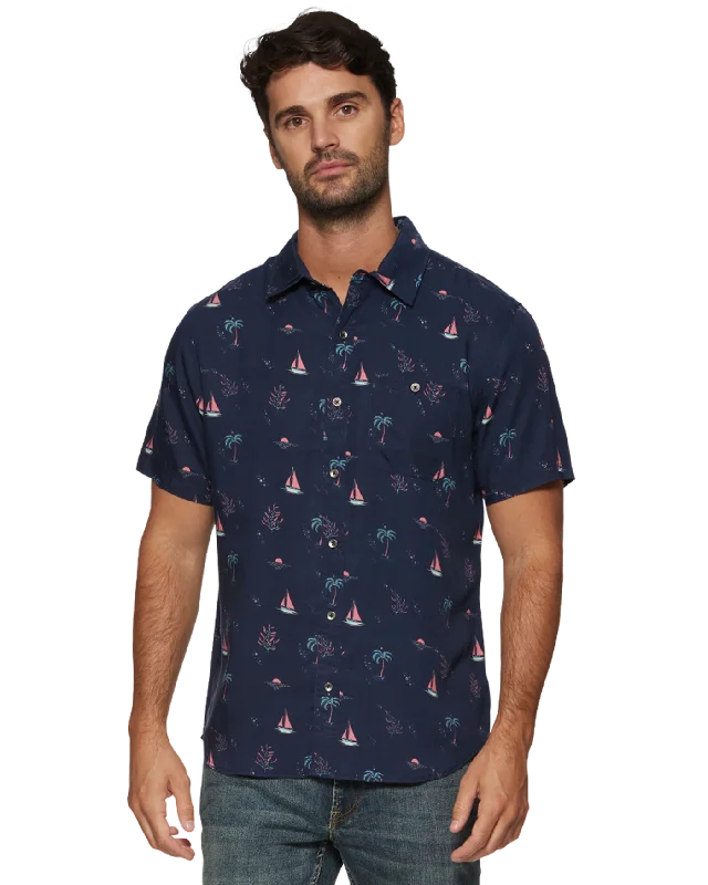 Everyday Essentials FINLEY SAILBOAT PRINT SHIRT