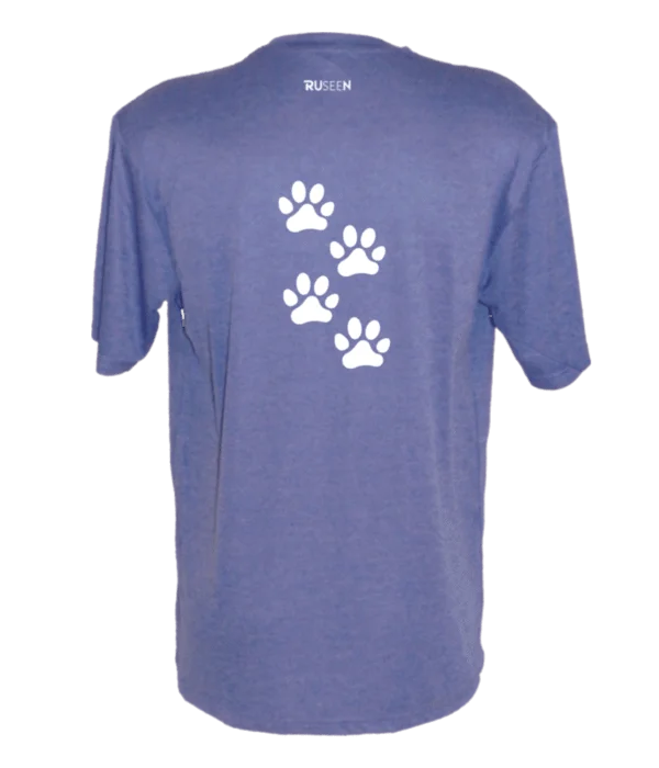 Versatile Looks Men's Reflective Short Sleeve Shirt - Paw Prints
