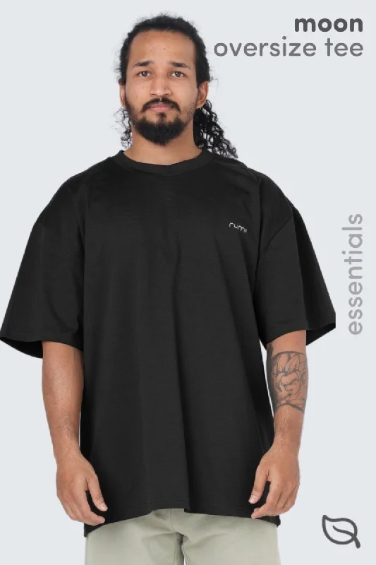 Sporty Trends M Moon Tee Oversized Heavy - Black