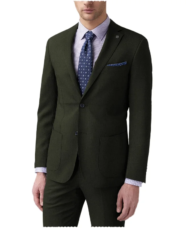 Laid-Back Wear Men's Suit 2 Pieces Double Buttons Notch Lapel Jacket (Blazer+Pants)