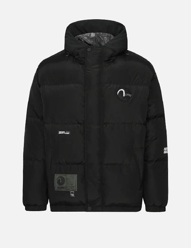 Everyday Outfits Seagull Patch Hooded Down Jacket