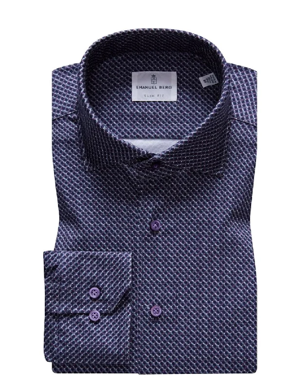Casual Trends Modern 4Flex Stretch Knit Shirt SF18246 Dark Purple