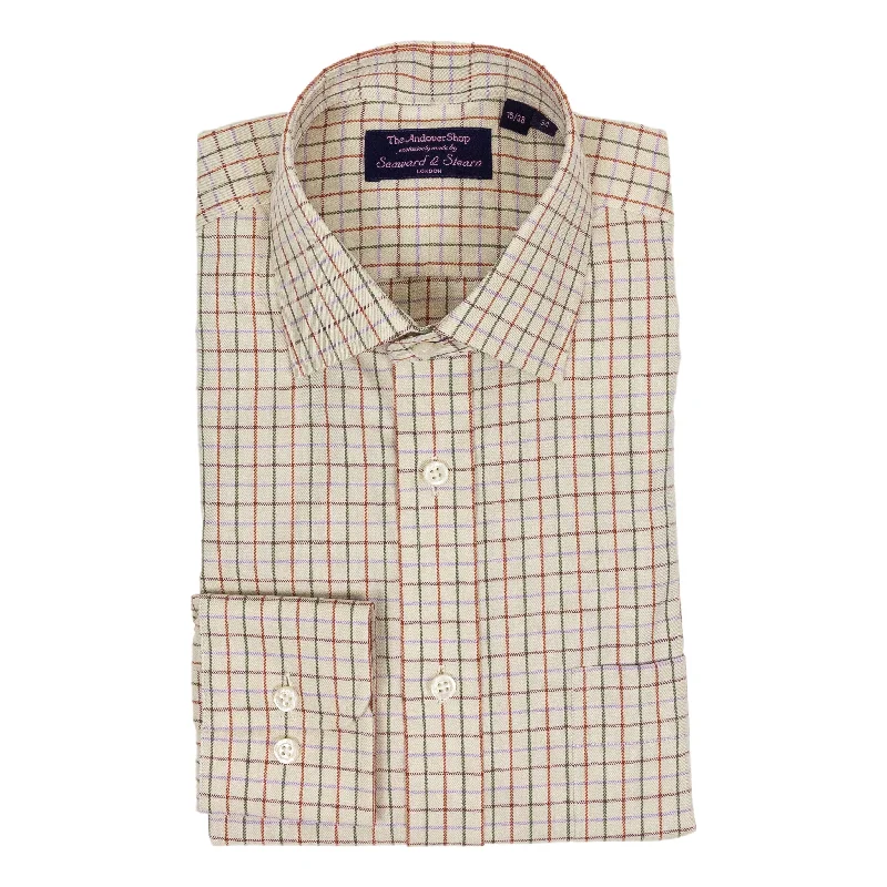 Cozy Fit Lavender, Forest, Orange, and Berry Spread Collar Dress Shirt