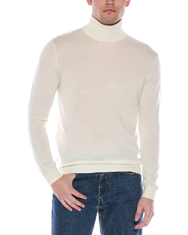 Street Style Reiss Caine Slim Fit Merino Wool Turtleneck Sweater