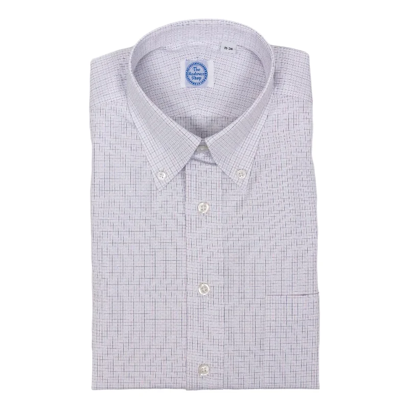 All-Day Wear Pink and Blue Pencil Tattersall Button Down Dress Shirt