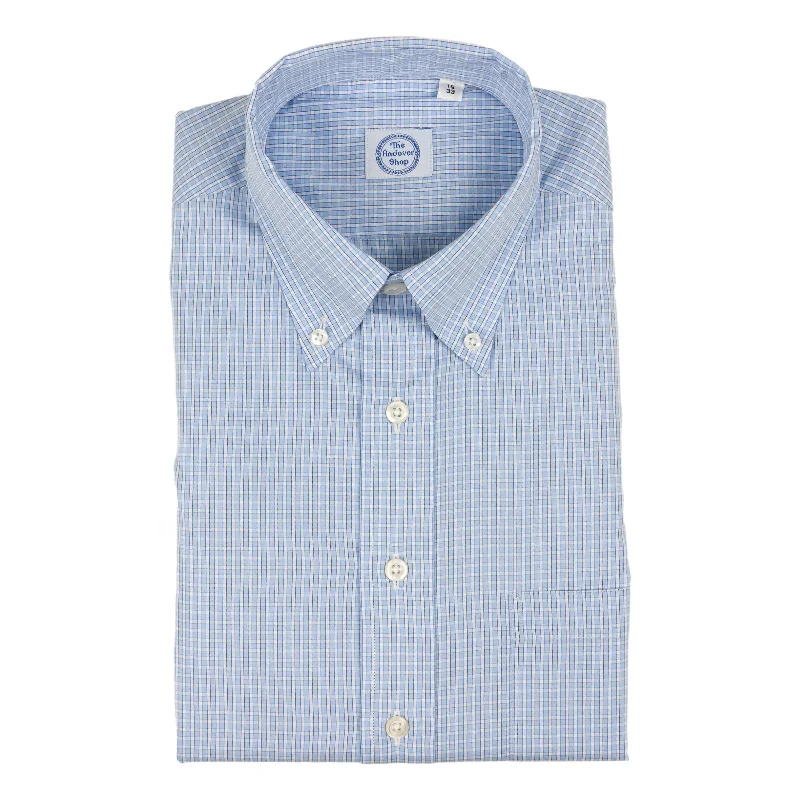 Urban Apparel Blue and White Checker Button Down Dress Shirt