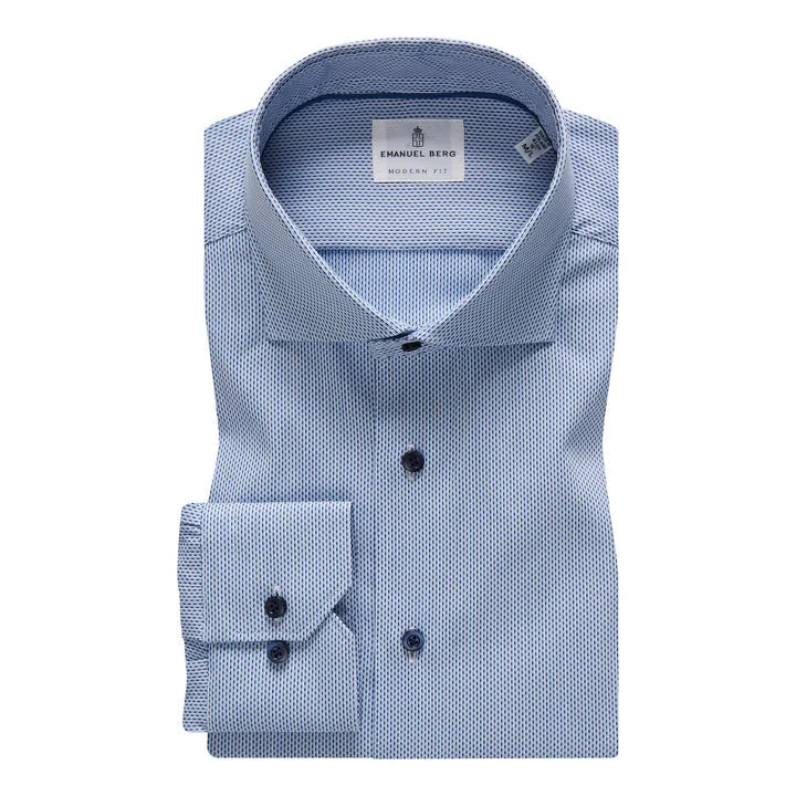 Cozy Sweatshirts Modern Performance Stretch Dress Shirt MF717301BY Medium Blue