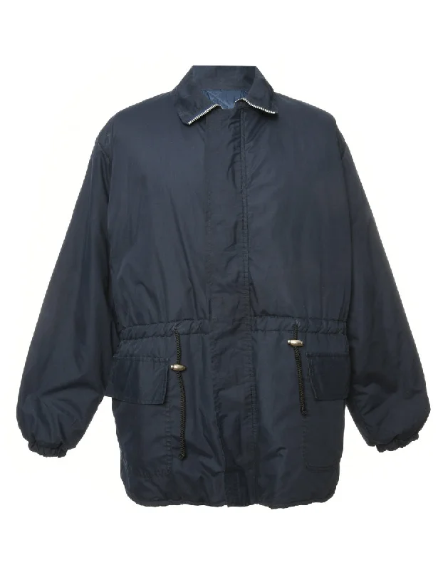 Casual Jackets Navy Zip Front Jacket - M