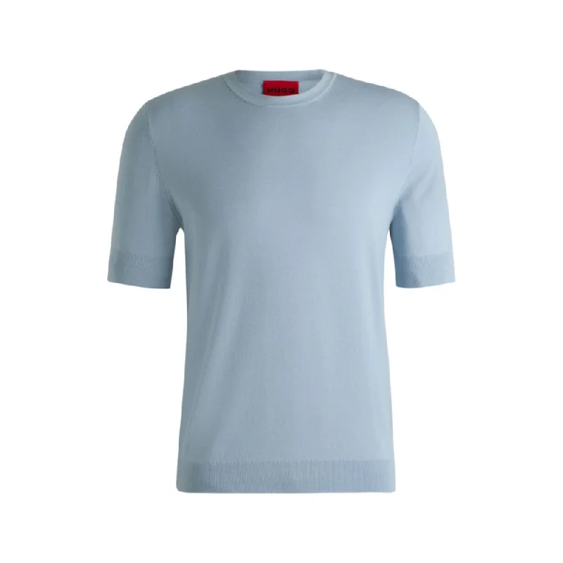 Soft Layers Regular-fit knitted sweater with short sleeves