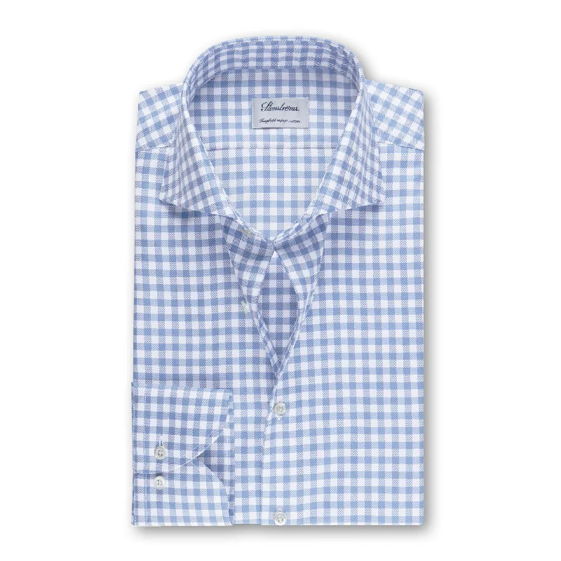 Everyday Comfort Fitted Body Gingham Checked Shirt 602111 8202