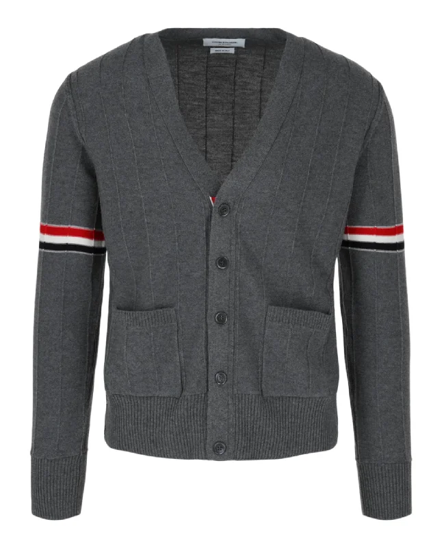 Relaxed Wear Wool Relaxed V-Neck Armband Cardigan