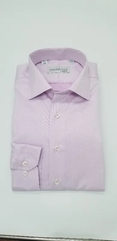 Laid-Back Wear Contemporary Fit Twill Dress Shirt T156 Pink