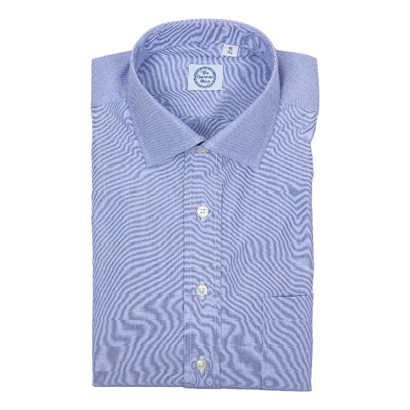 Easy Fashion Lavender Blue End-on-End Spread Collar Dress Shirt