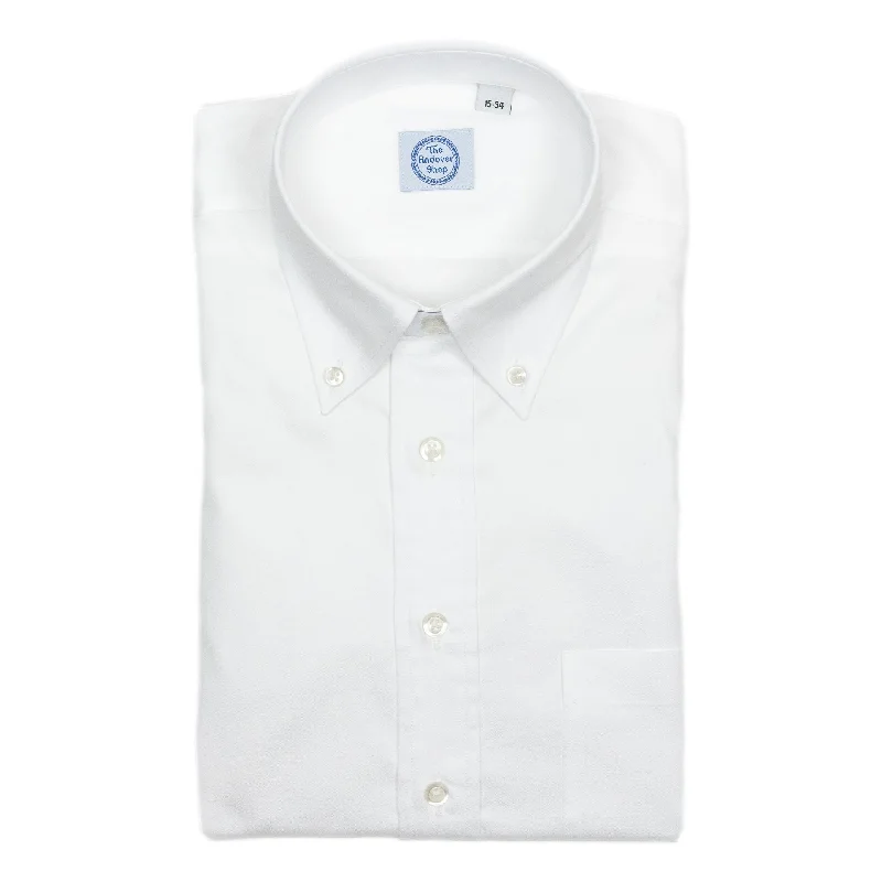 Relaxed Wearables White Pinpoint Oxford Button Down Dress Shirt