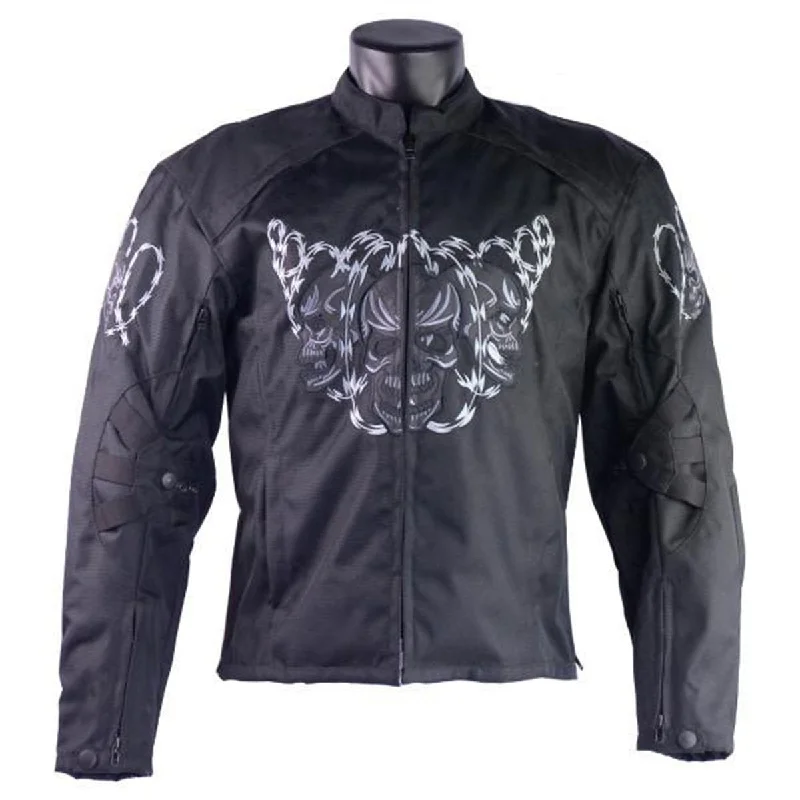 Soft T-Shirts HMM1501 H/M Armored Jacket with Reflective Skulls and Razor Wire